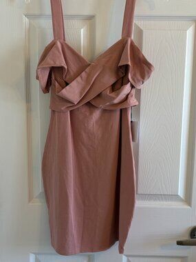 By The Way - Dusty Rose Tight Wrap Dress